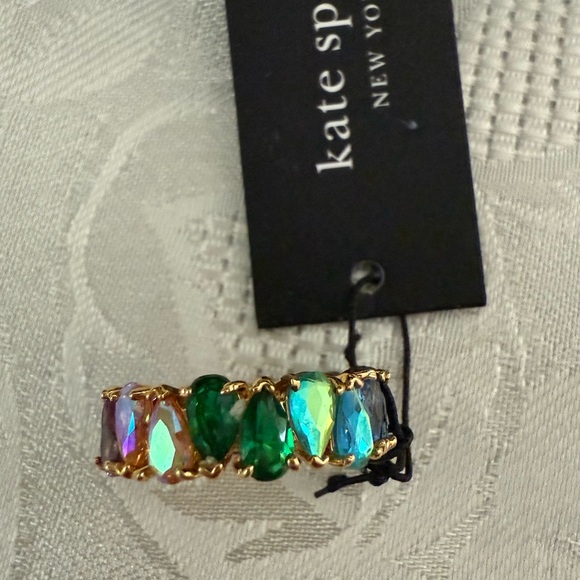 Kate Spade Shine me Up Gold Ring with Multicolor Stones - Picture 6 of 9